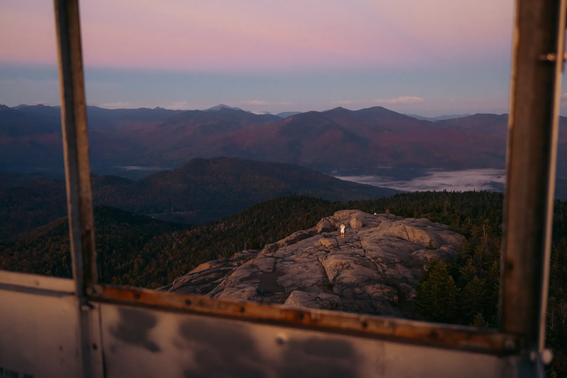 Views from a firetower in the fall.