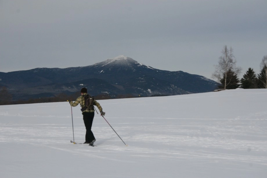 A skier heading across Craigwood Golf Course