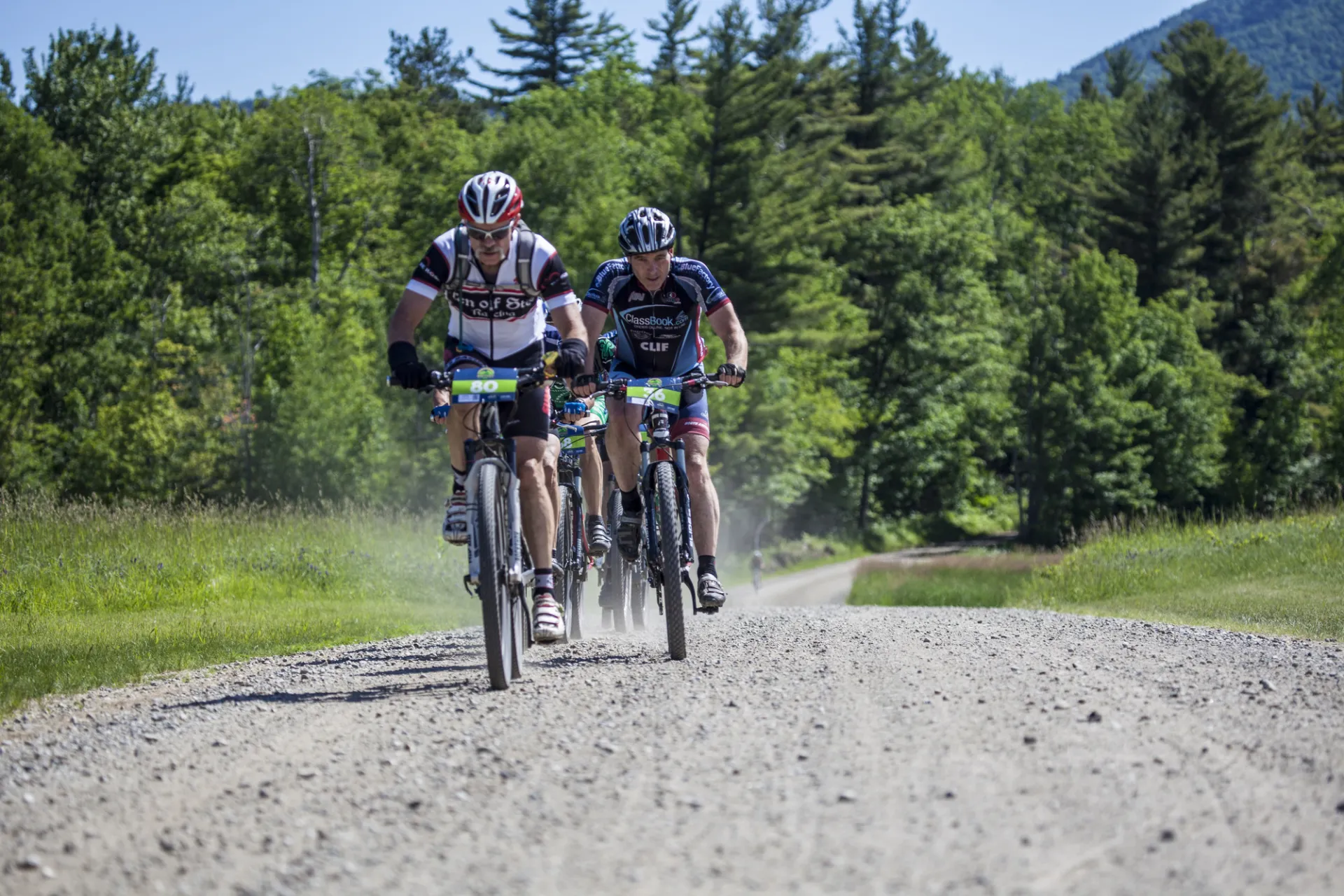 Wilmington Whiteface 100K racers on gravel road