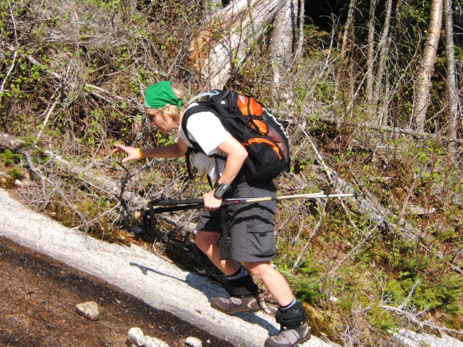 Steep trail