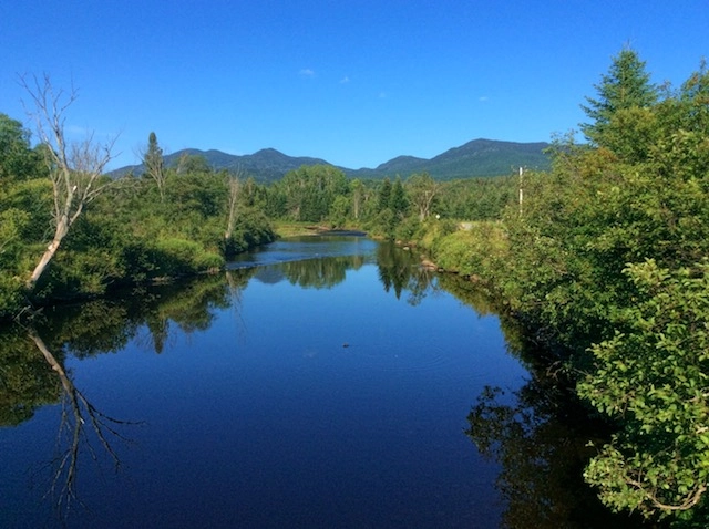 View from one of the single lane bridges along the route offers fine vantage points for the close and the far away.
