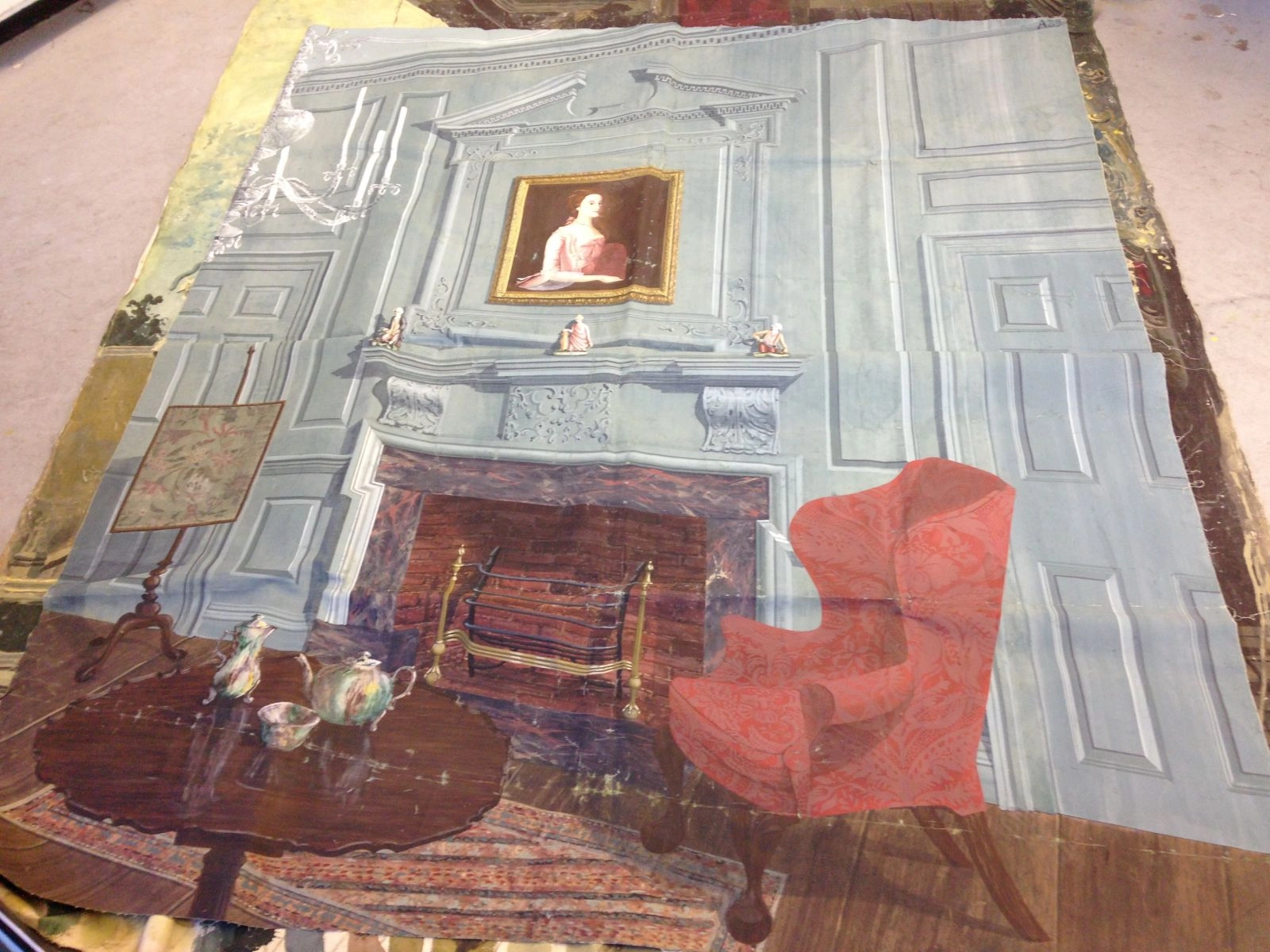 The union test was 6 greuling weeks of projects including a day spent translating a picture from a postcard to a full scenic piece.