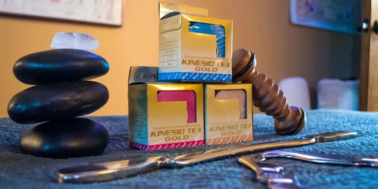 An assortment of tools used for massage therapy at Healing Elements.