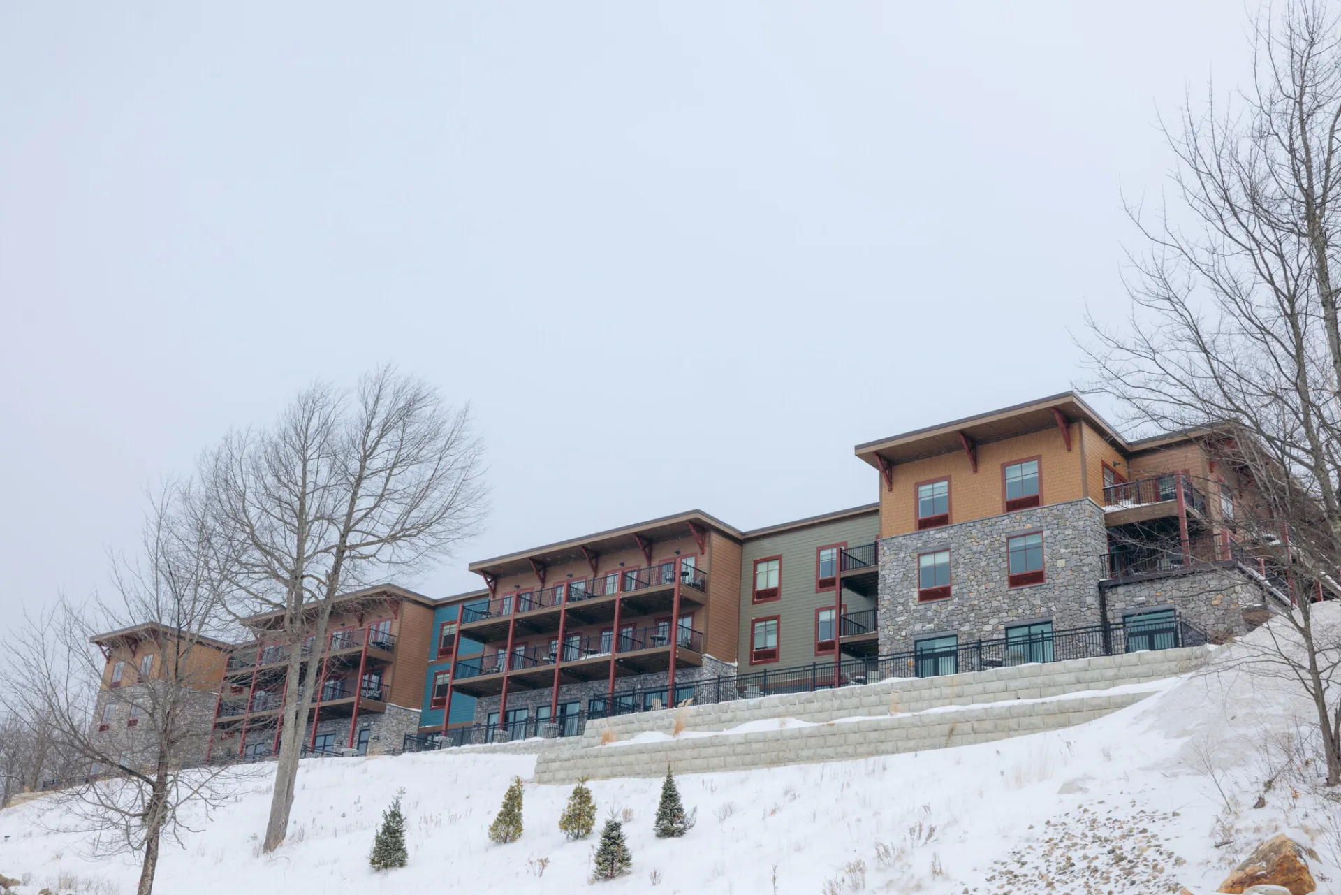 Exterior of Cambria Hotel in Lake Placid, NY.
