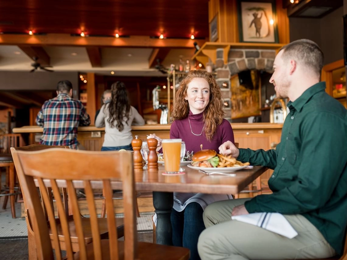 A couple dining at Dancing Bears