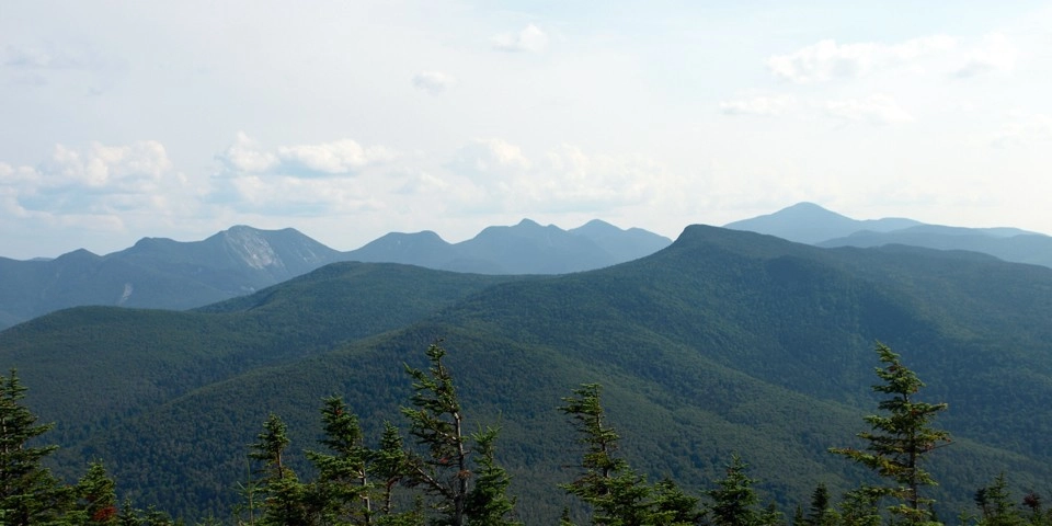 The view of tall Adirondack mountains 