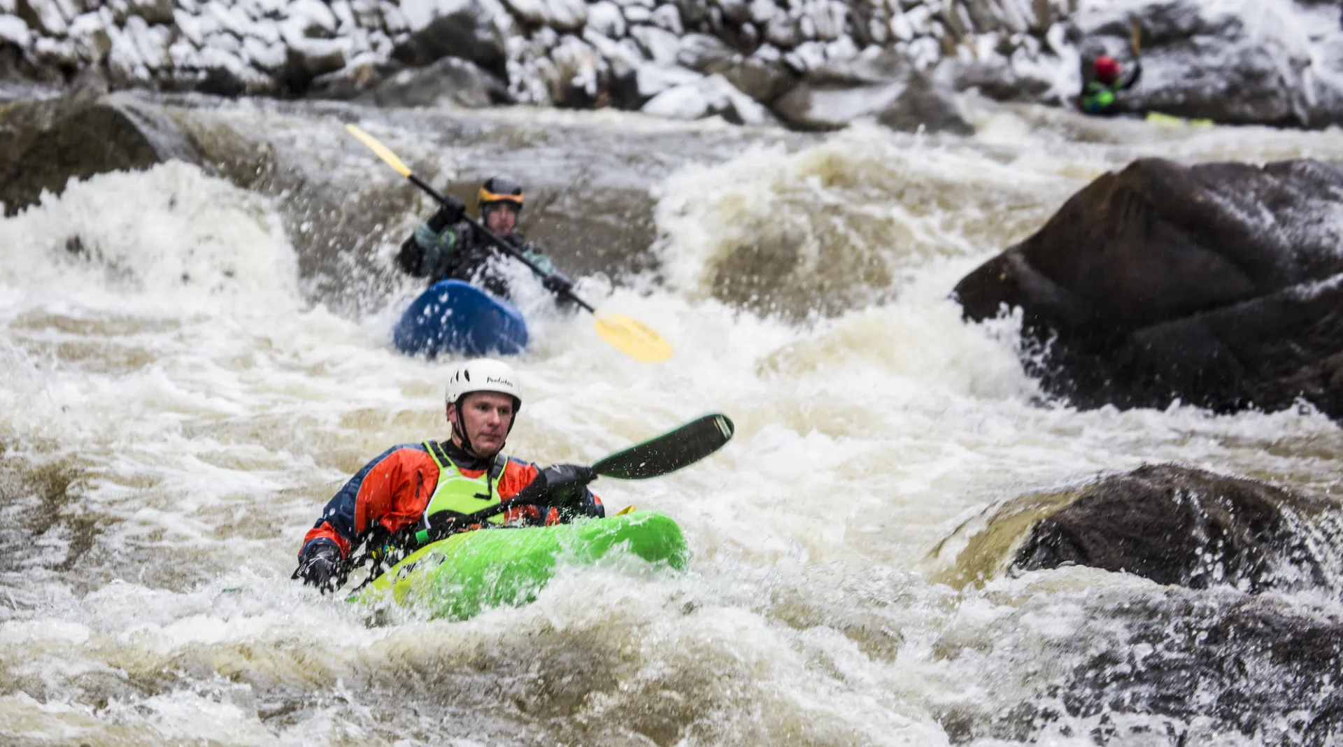 Whitewater Kayakers on Ausable River