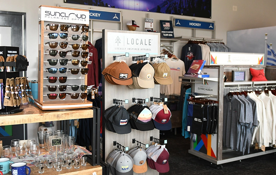 Hats, sunglasses, shirts and custom glassware are a few items available at Miracle Moments store.