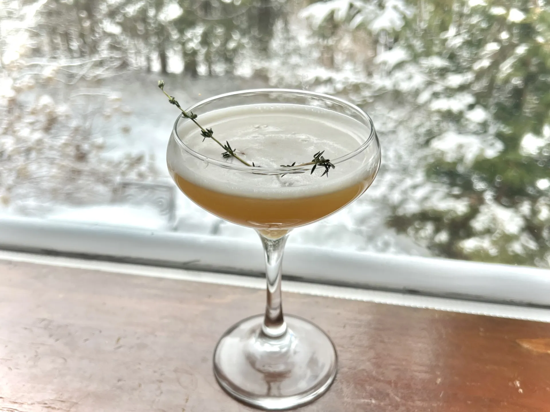 A whiskey sour in the winter.