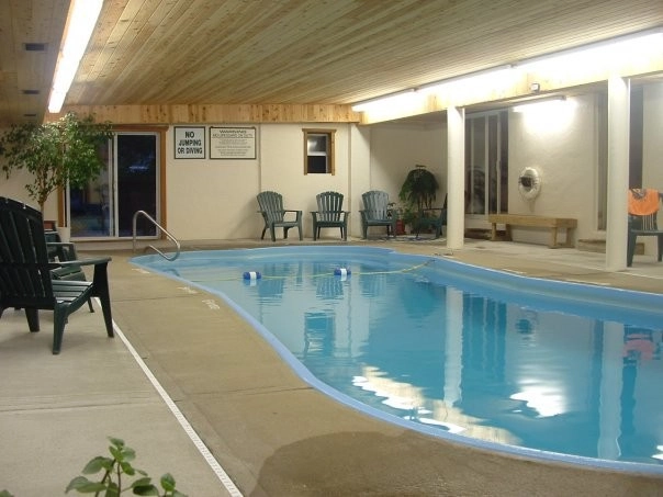 An indoor pool.