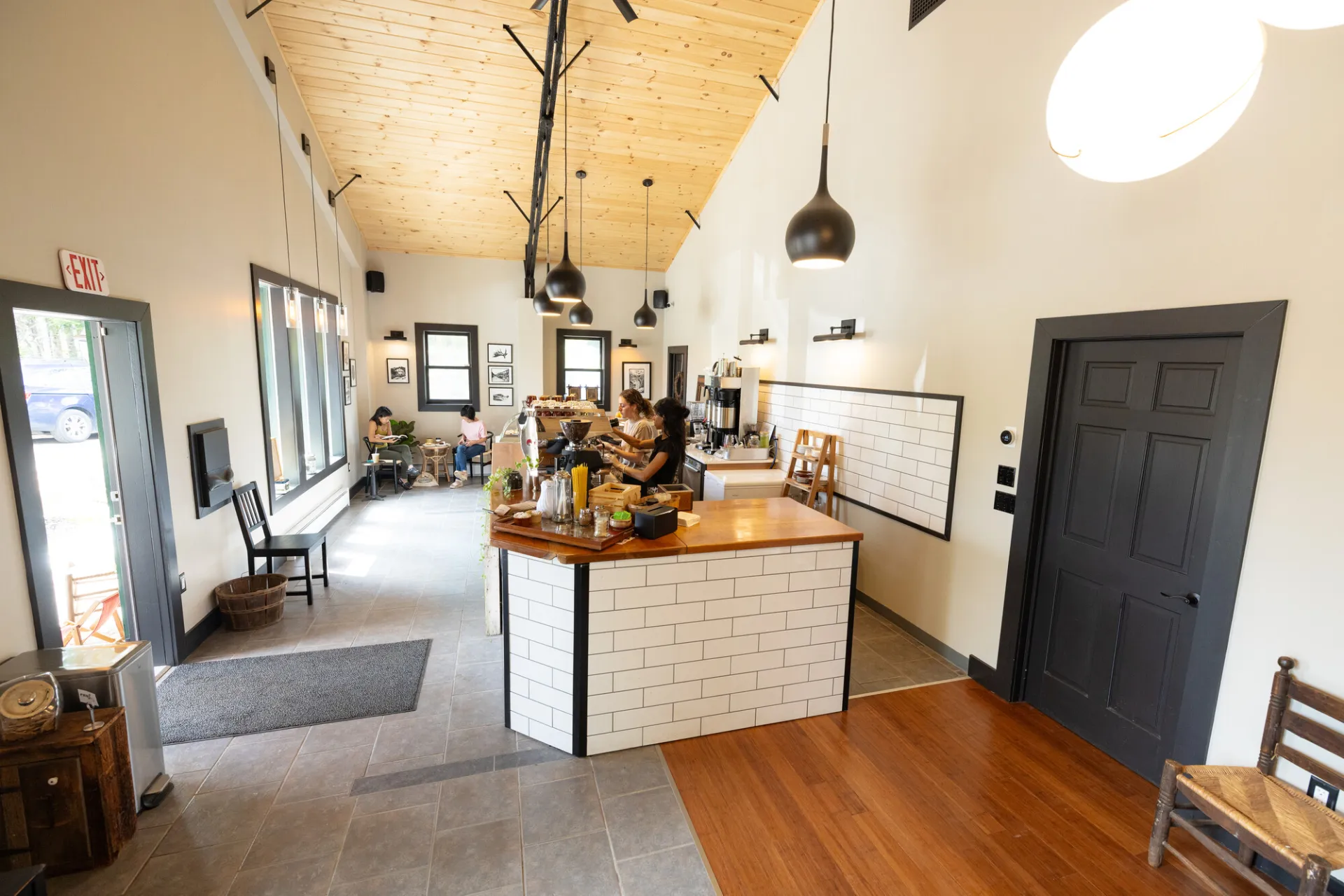 Interior of Capisce Coffe in Lake Placid, NY.