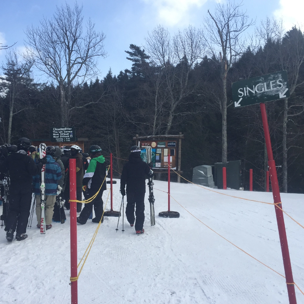 All the single skiers put your hands up.