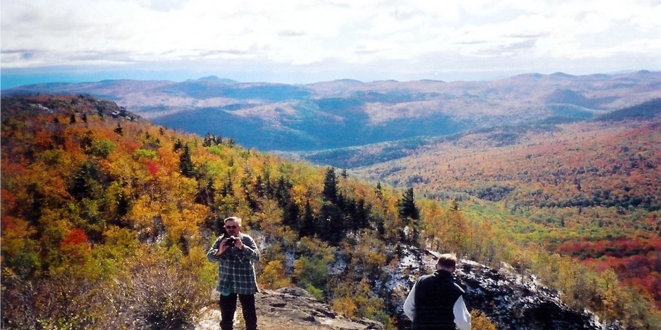 Fall on the top of a mountain