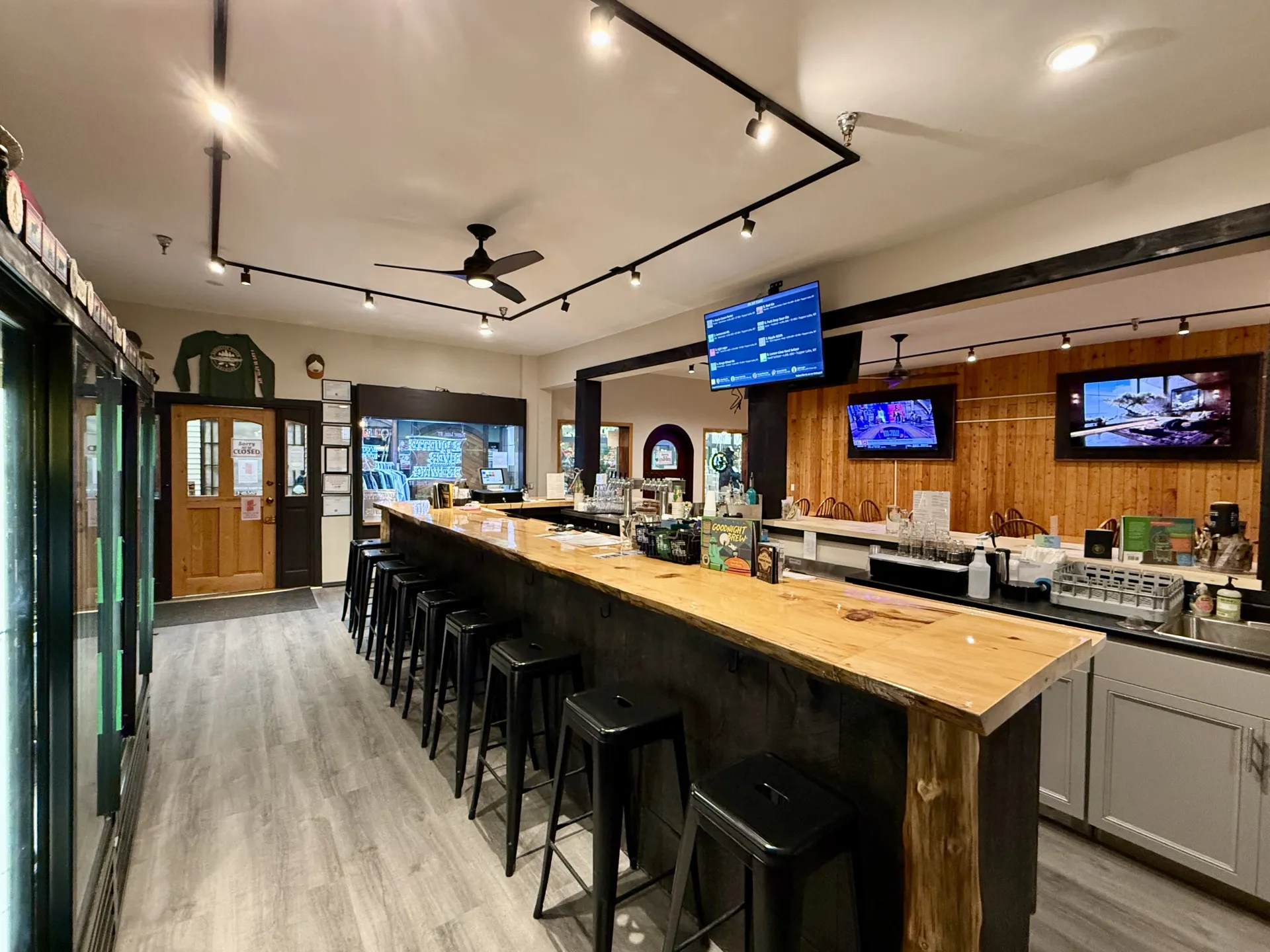 Bar area at Raquette River Brewing Taproom