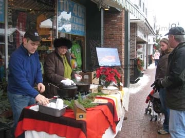 Holiday Stroll food sampling