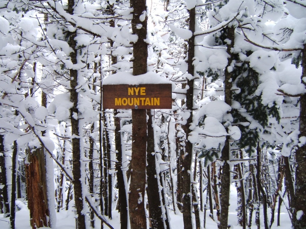 Nye Mountain sign