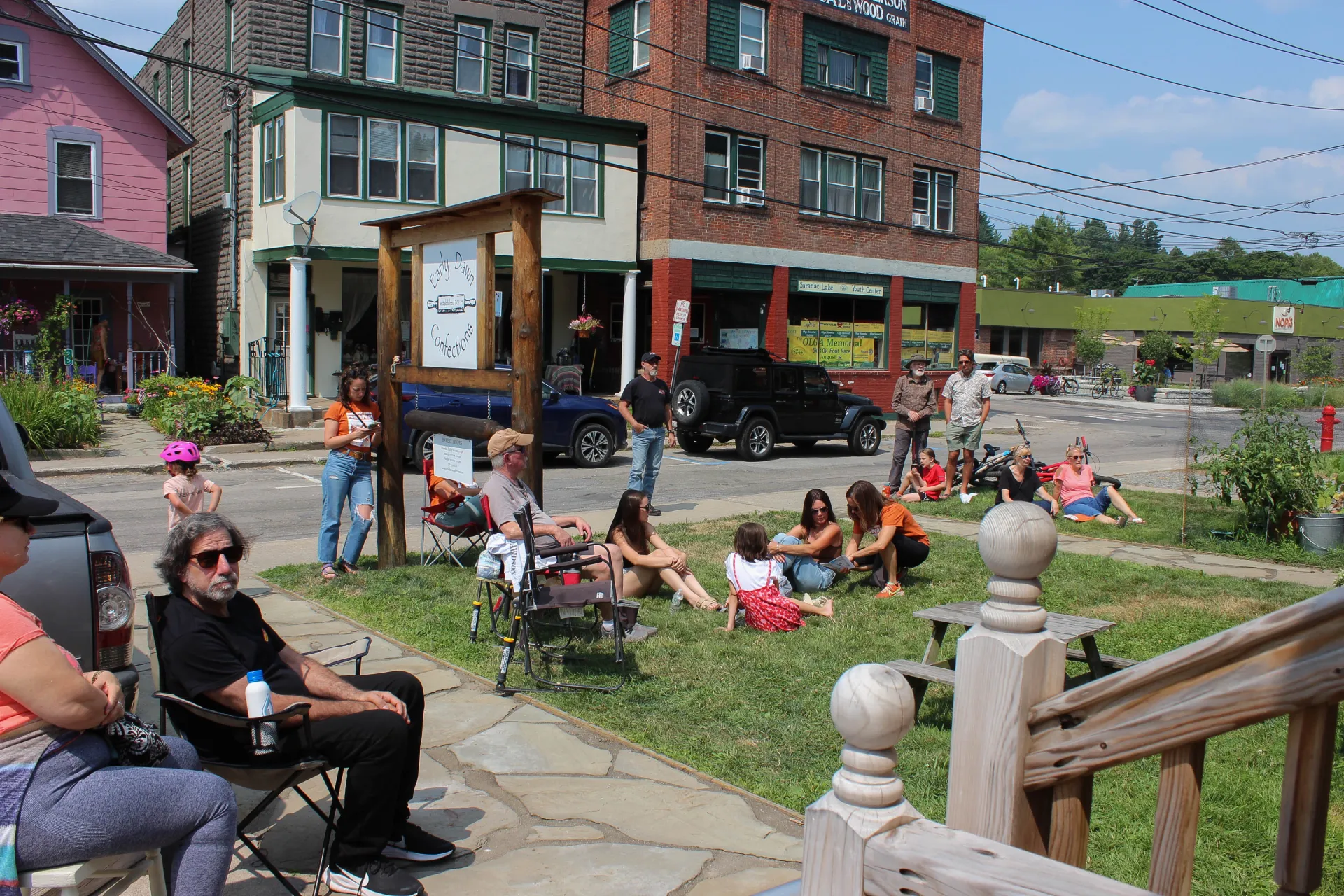 crowd listening to music