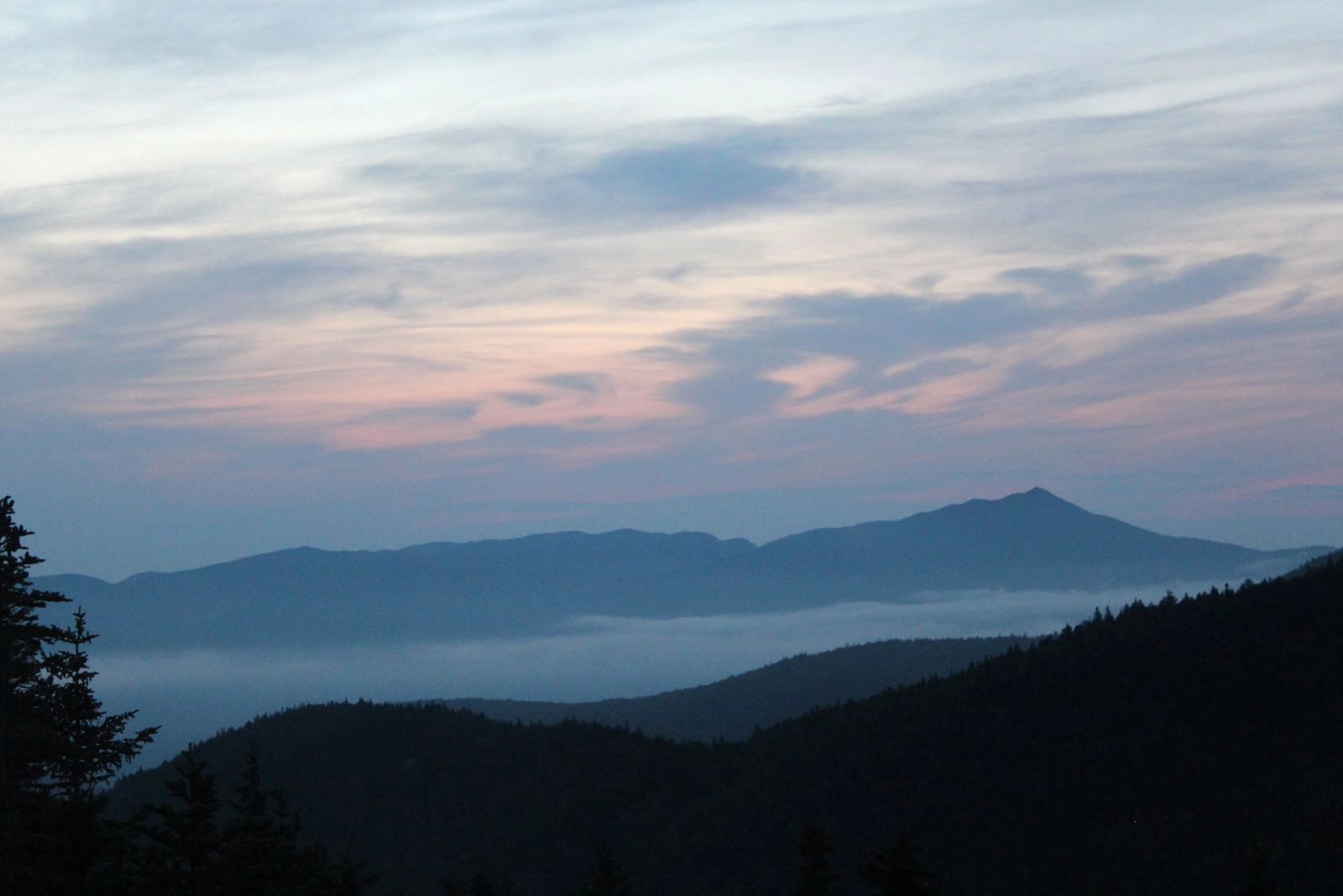Just before sunrise.