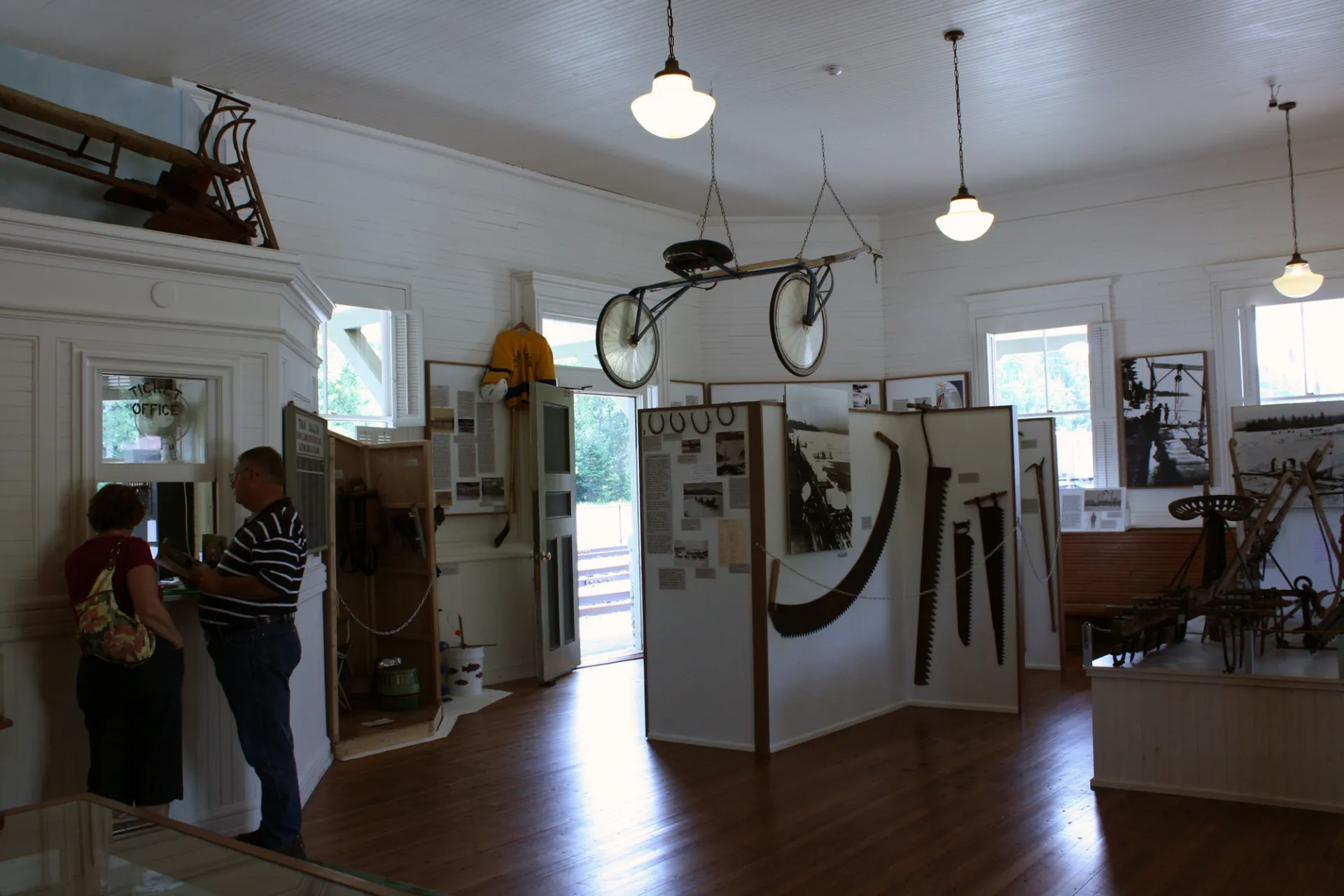 The bright interior of the museum