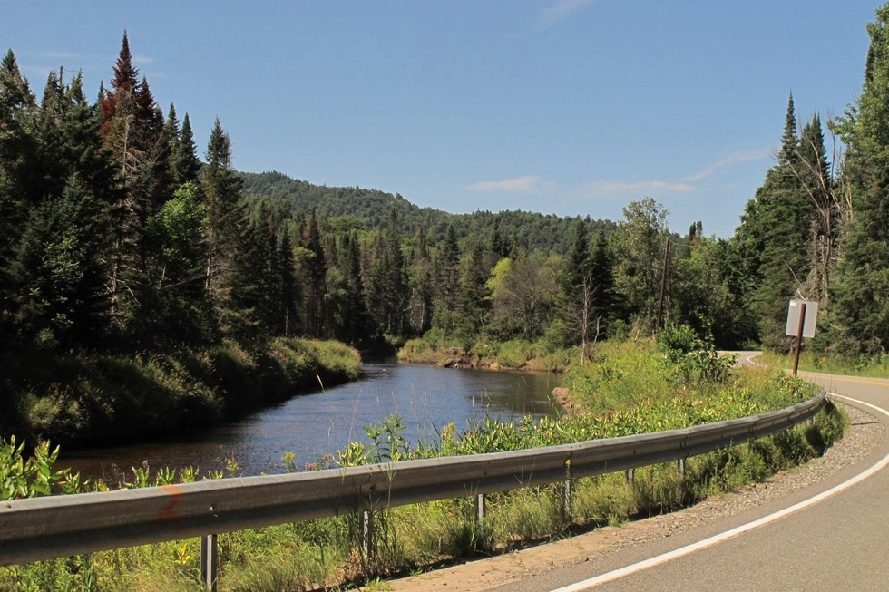 The Ausable River follows much of the route.