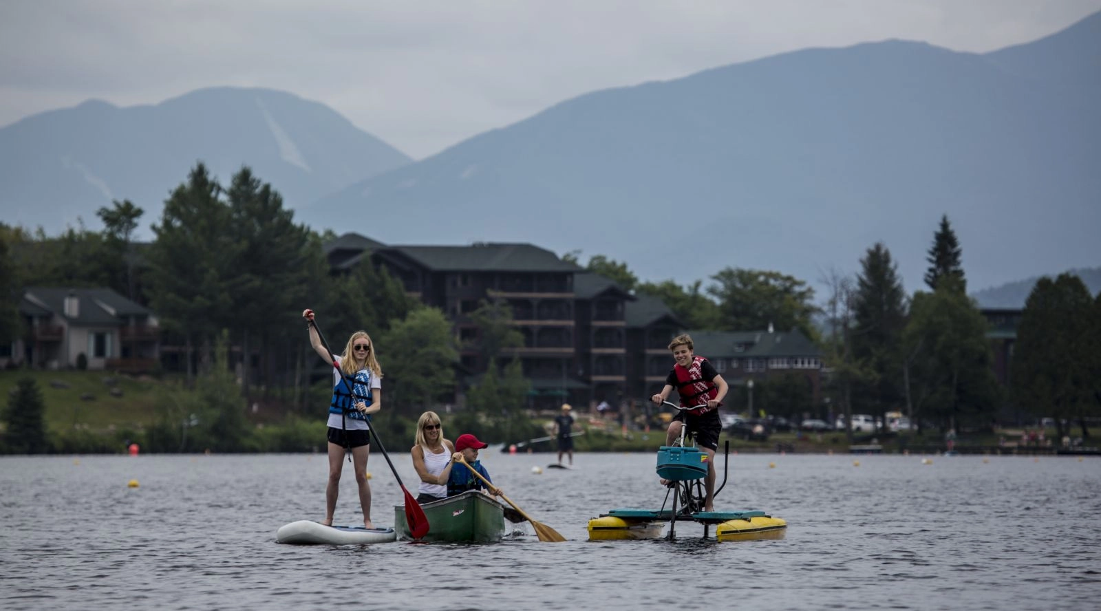 Choose your favorite watercraft and head out on Mirror Lake!