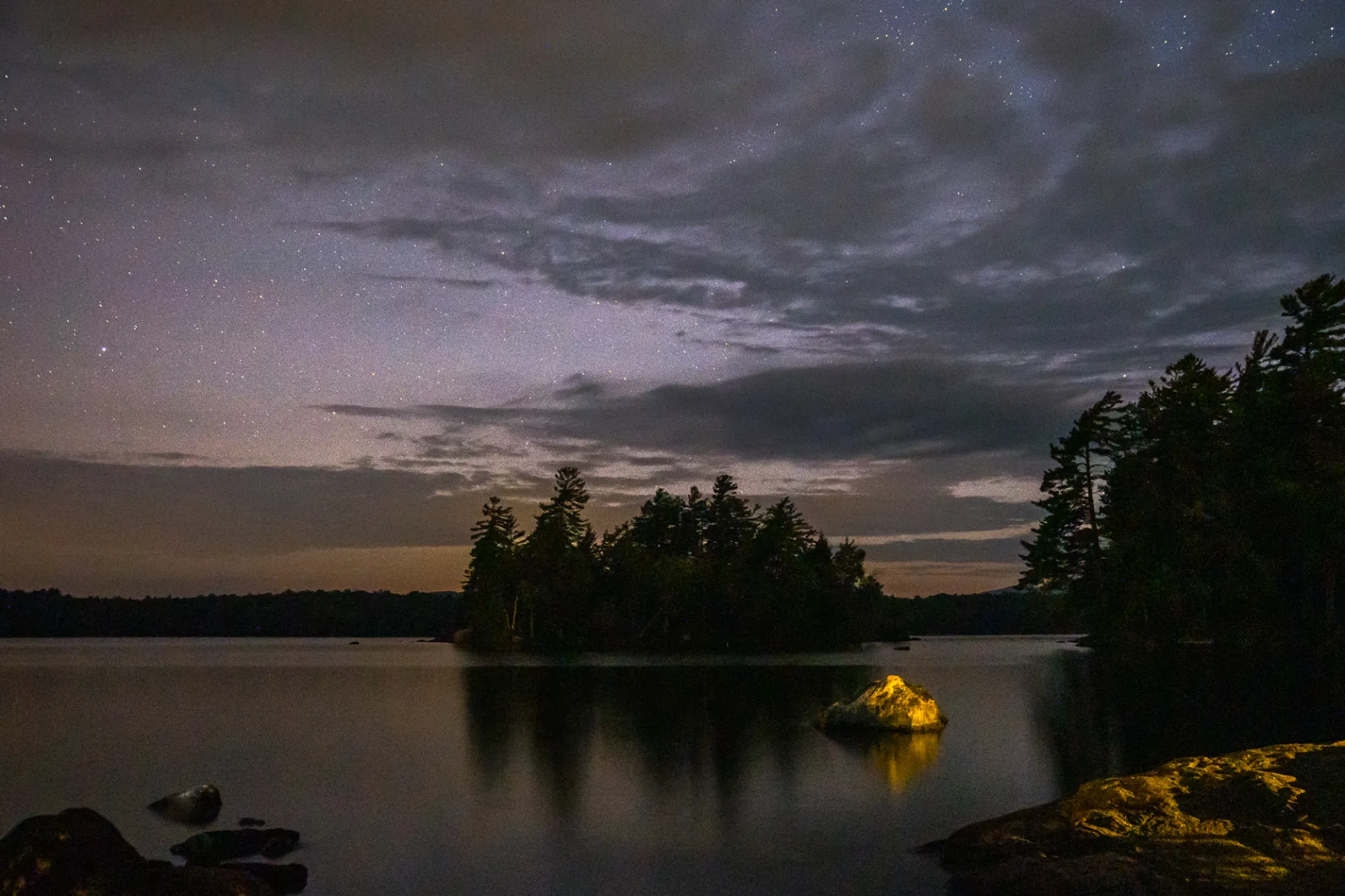 Night sky views at Moffitt Beach State Campground.