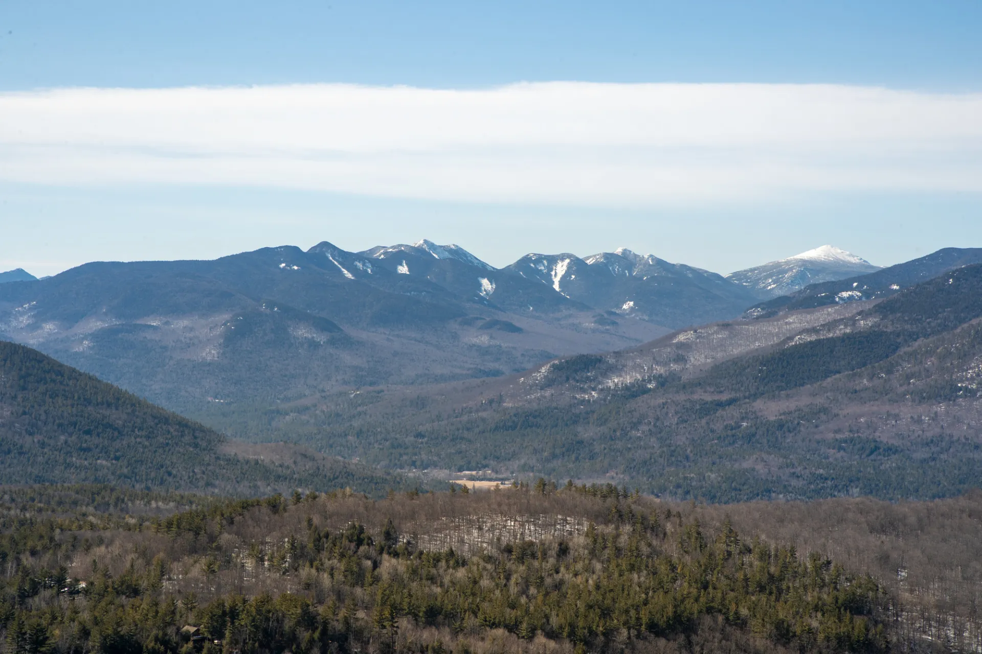 Mountain views on a spring hike in Keene Valley.