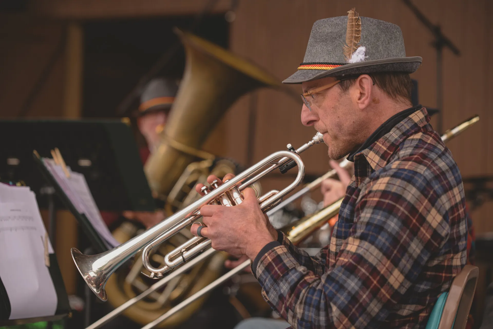 Trumpet player at OkTupperfest