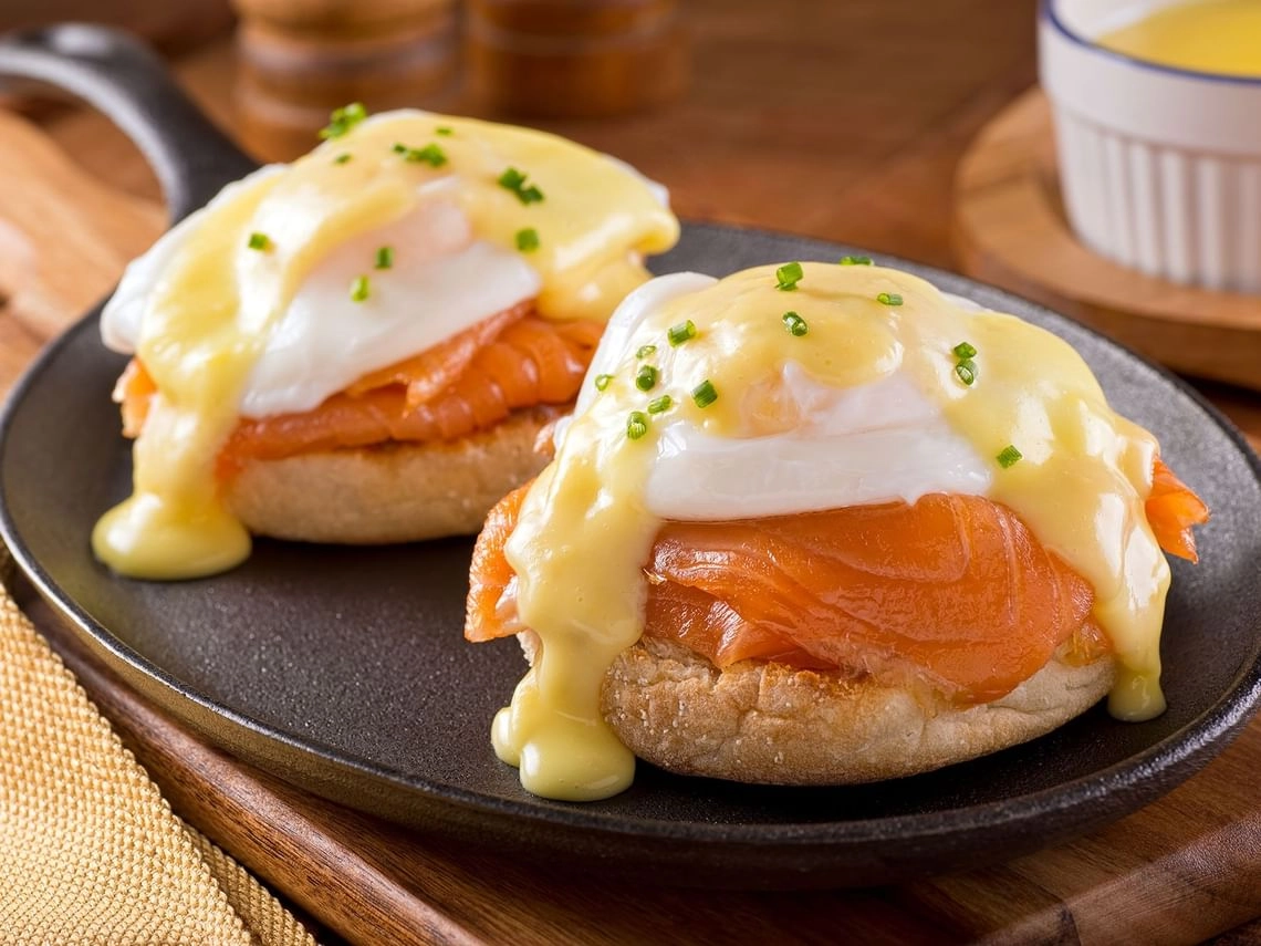 Delicious breakfast of lox
