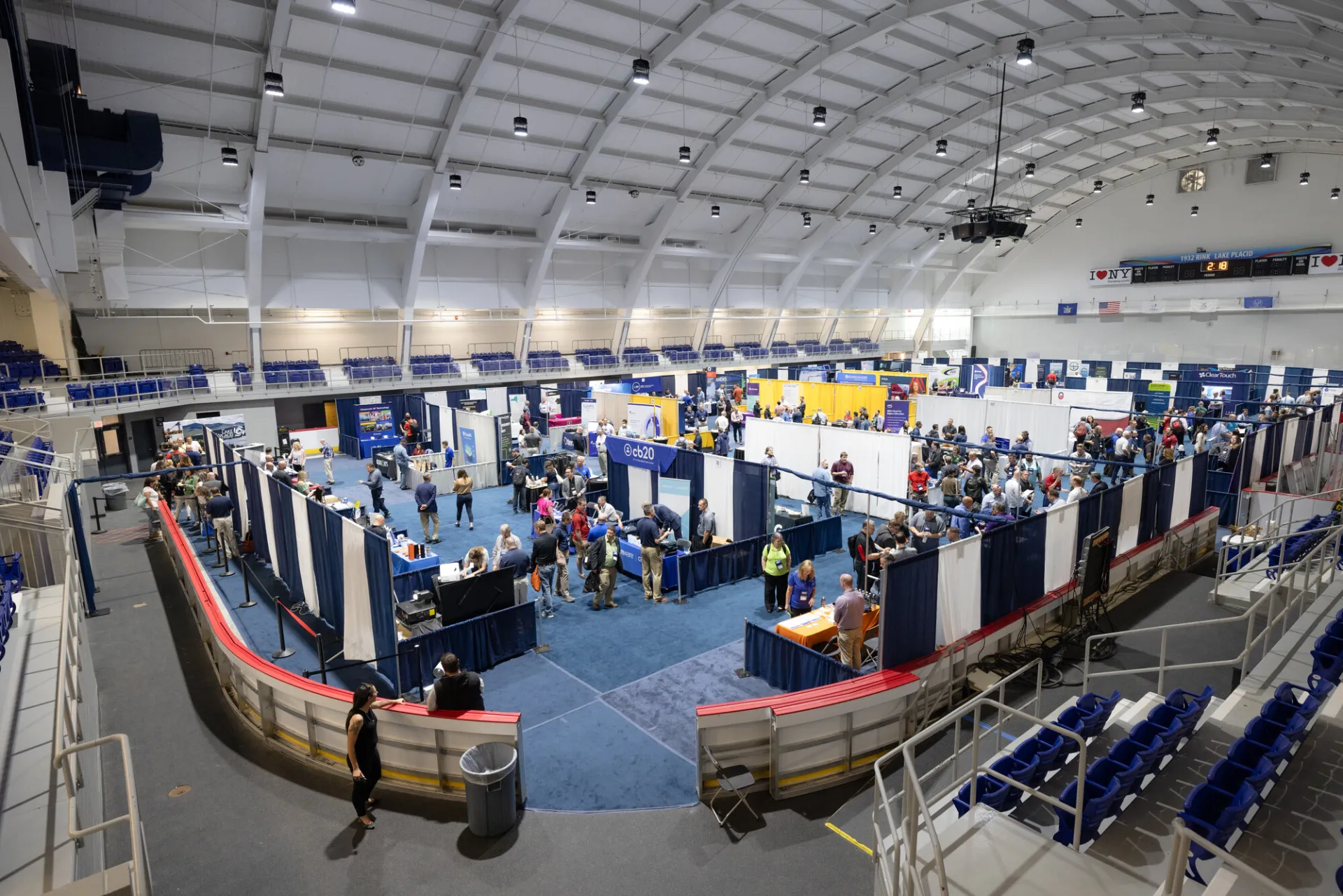 Vendor booths fill the 1980 rink.