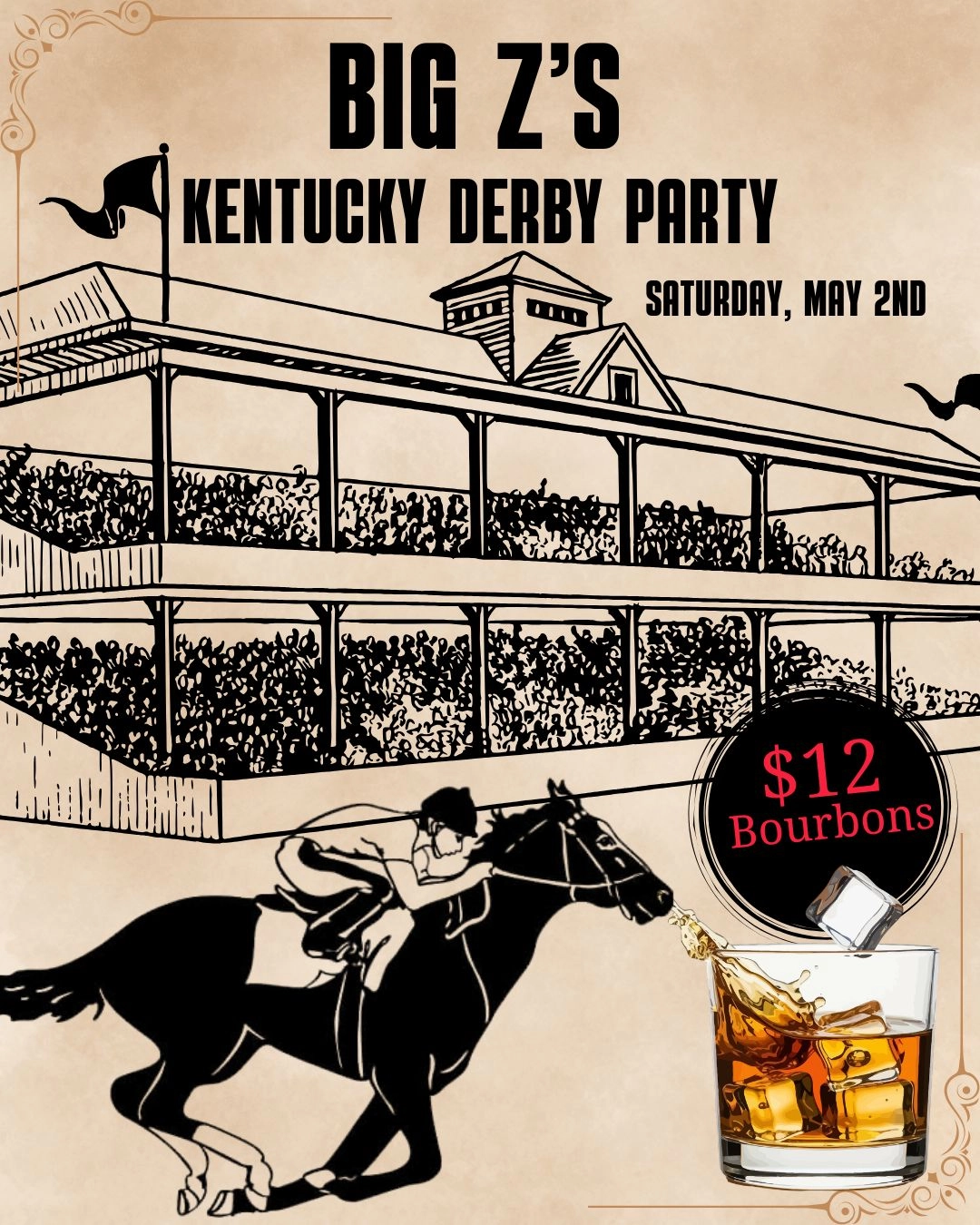 Big Z's Derby Party poster