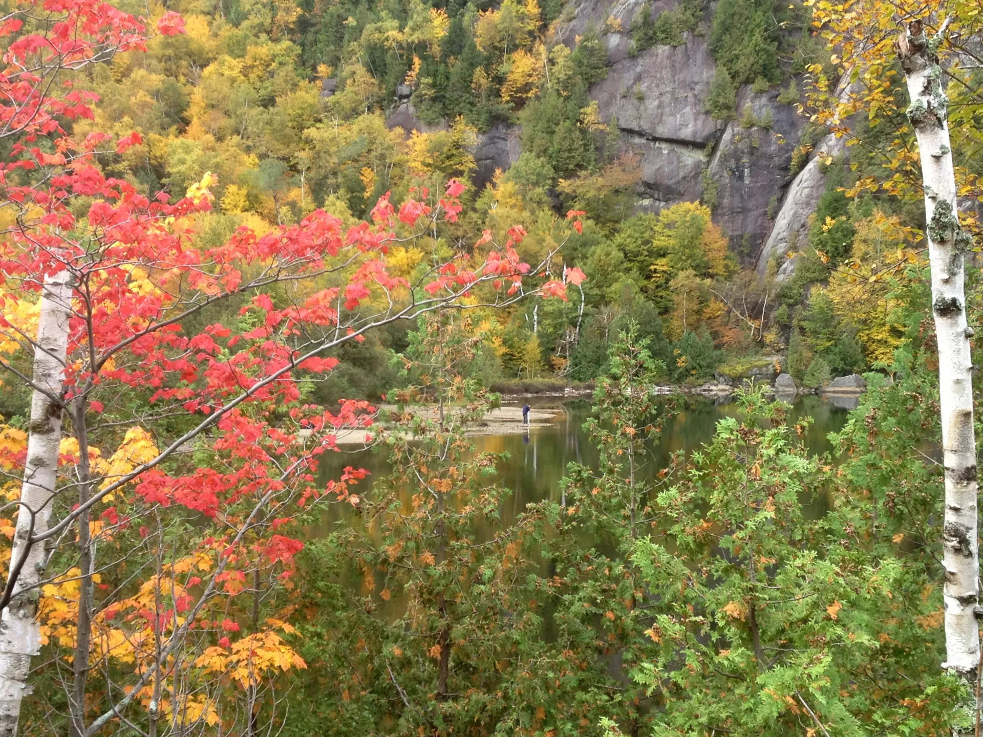Chapel Pond in fall is a stunning location for foliage photography.