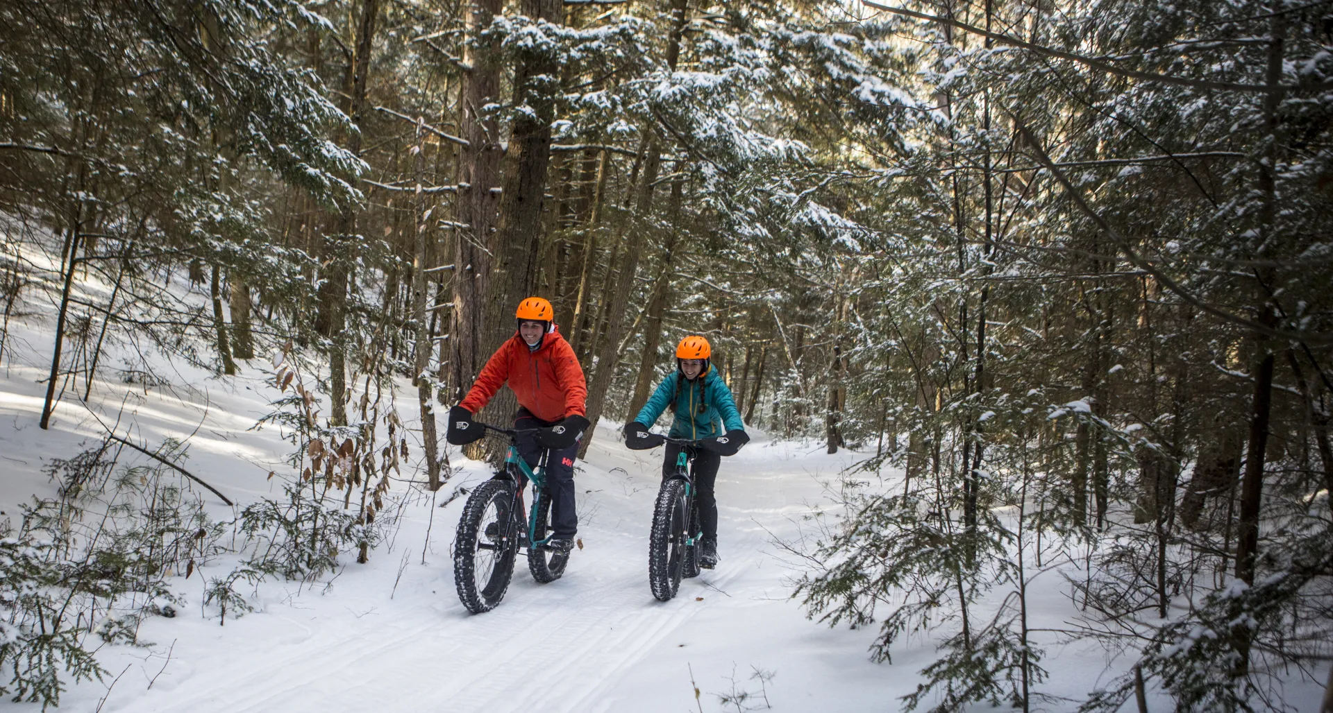 The winter mountain biking is fine and has many levels of difficulty.
