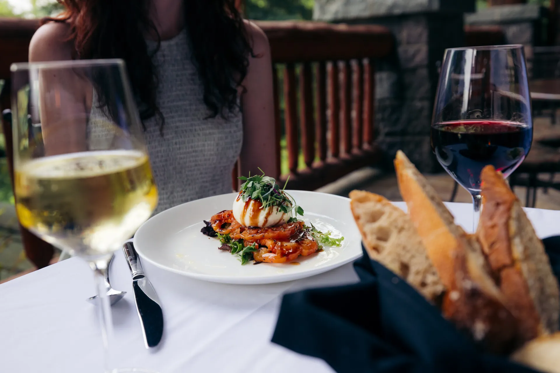 Outdoor dining in Lake Placid.
