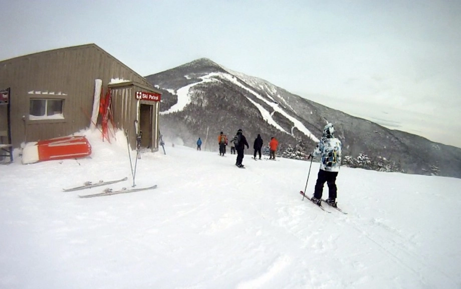 First Tracks program at the top of the gondola, Little Whiteface
