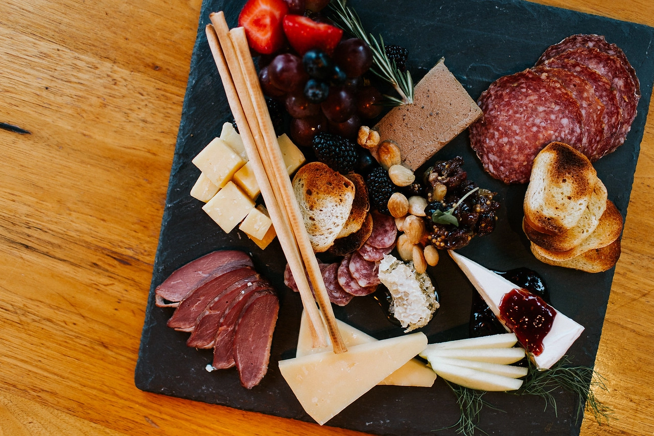 A charcuterie board. 