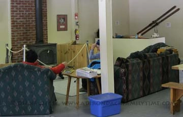 Inside the Lodge of Mt Van Hoevenberg