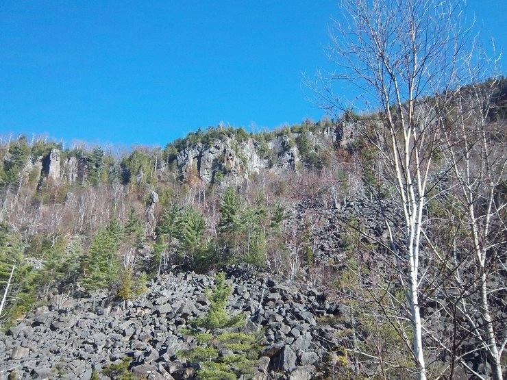A line of cliffs