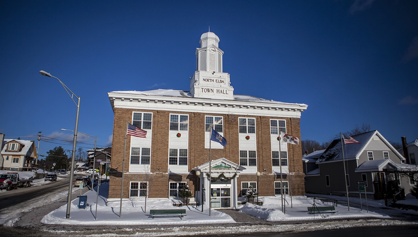 Exterior of North Elba Town Hall.