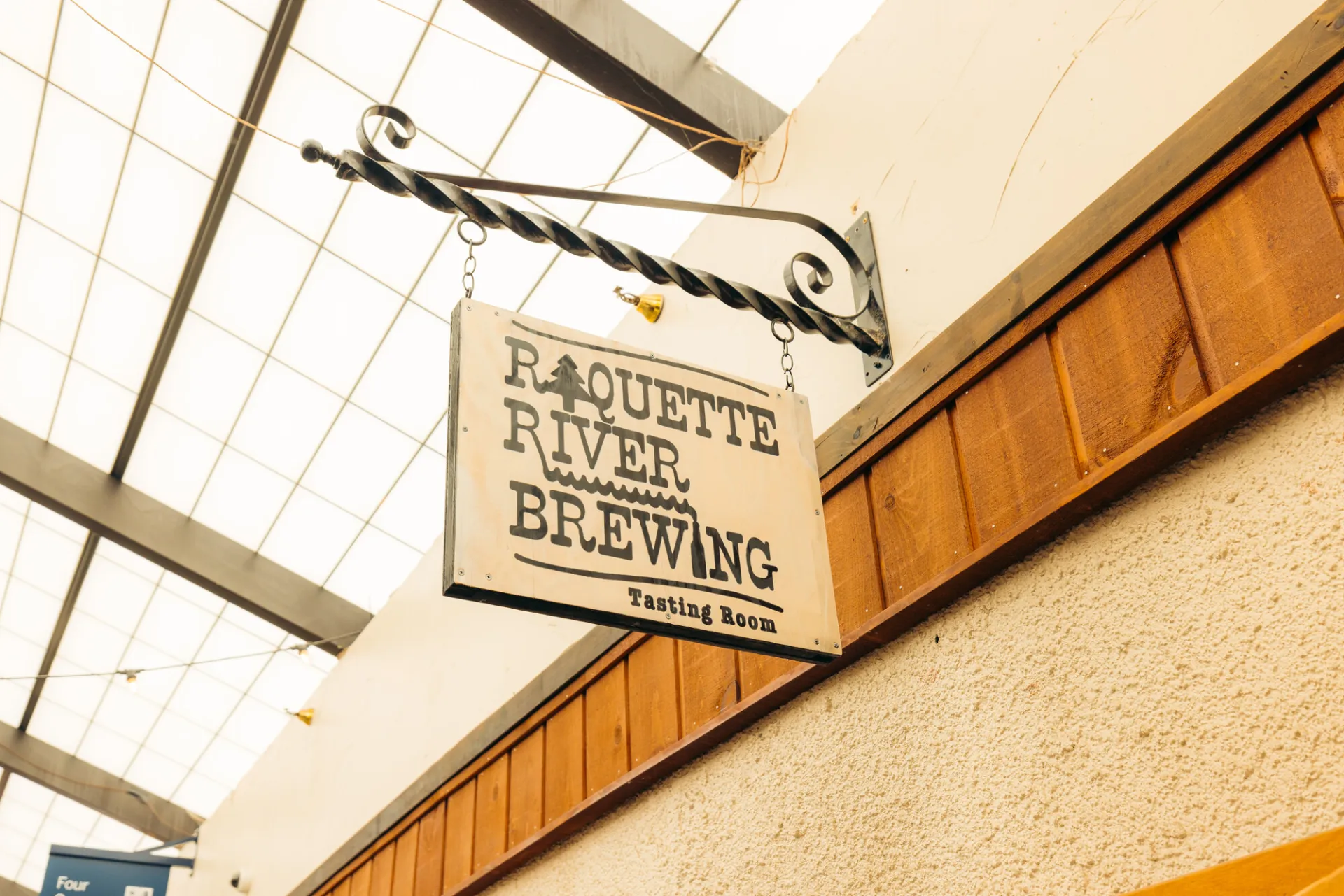 The entrance to Raquette River Brewing in Lake Placid.