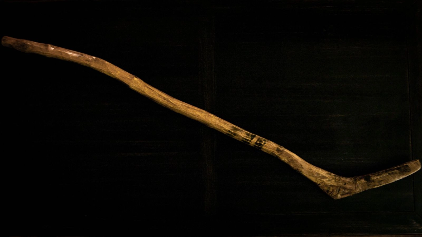 This was my first-ever hockey stick, which my dad carved out of a tree branch. I guess that's what you get when you live way out in the woods.