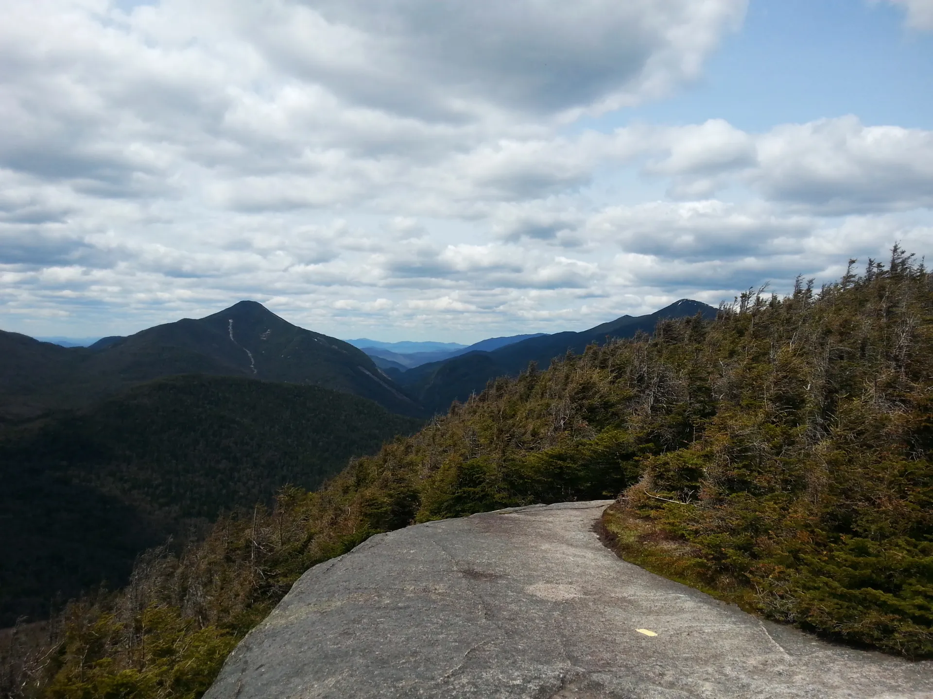 An open area on a mountain summit