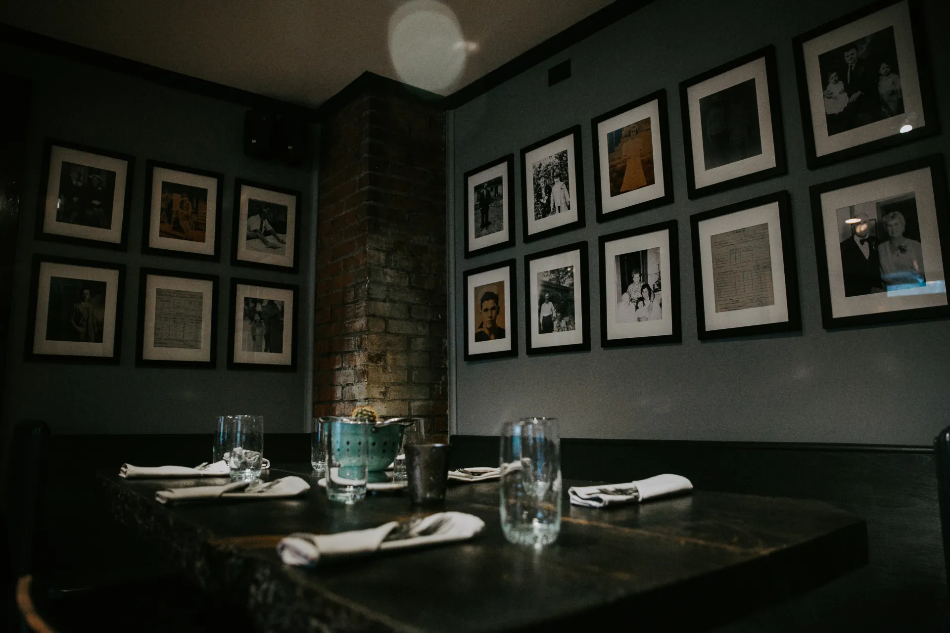 A photo gallery wall.
