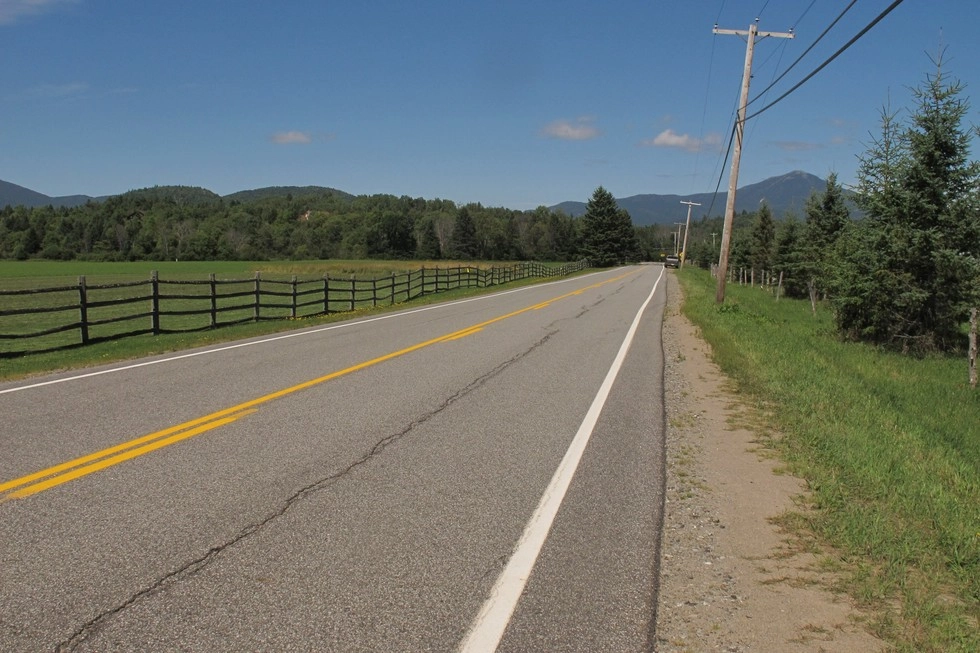 Some welcome flat stretches on River Road.