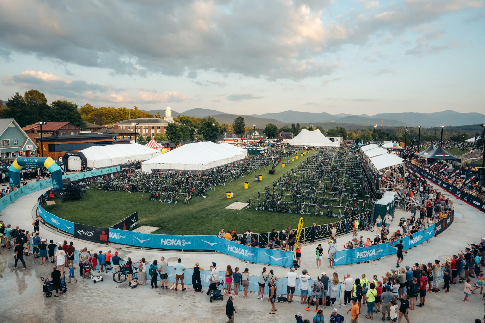 Overhead view of Olympic Oval during Ironman