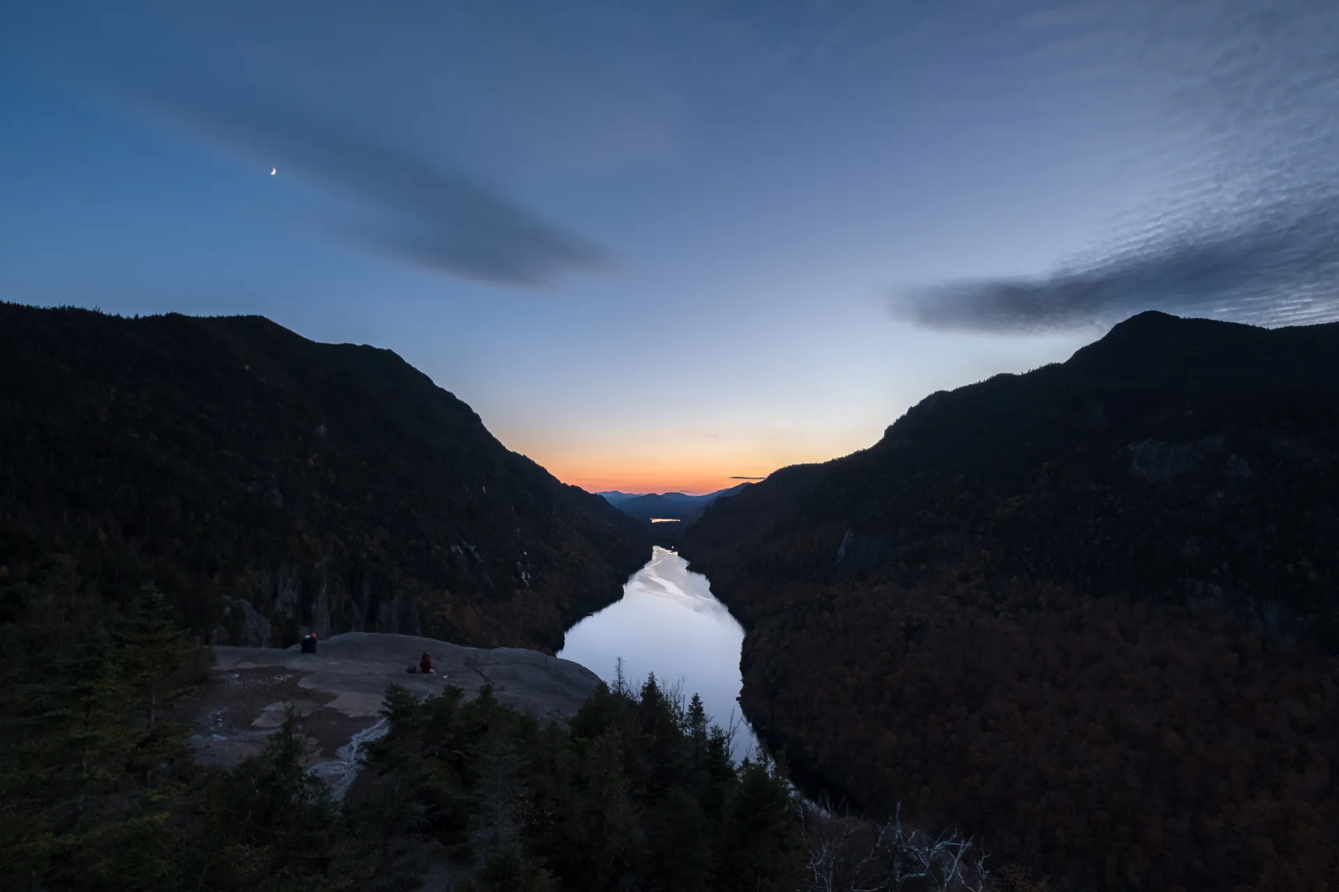 The views of the Ausable lakes from these two low summits are outstanding.