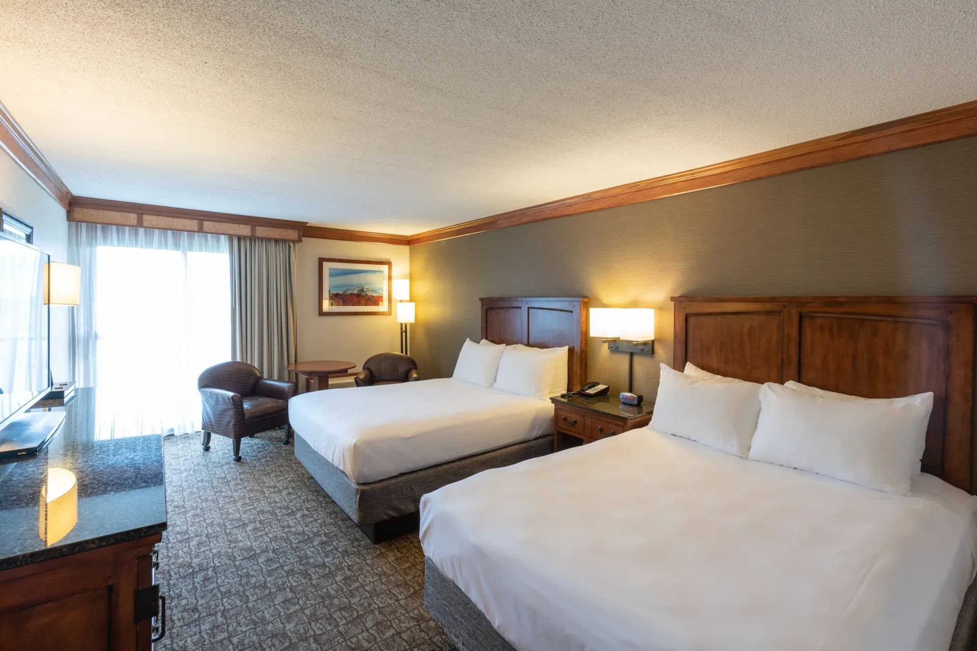 Well appointed two queen rooms at Lake Placid Club Grandview