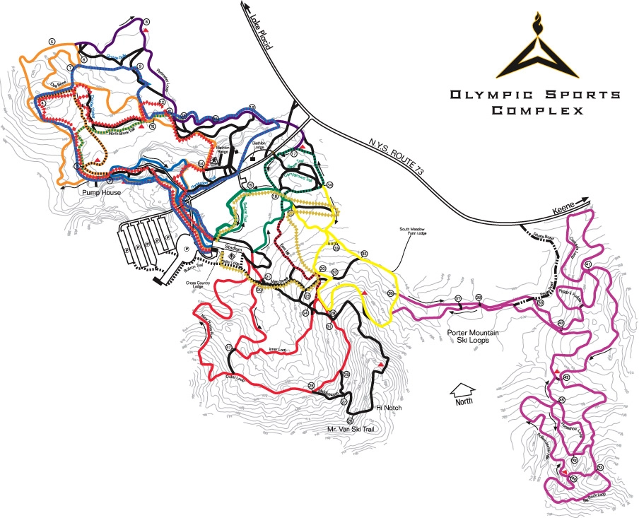 Mt Von Hoevenberg Trail Map
