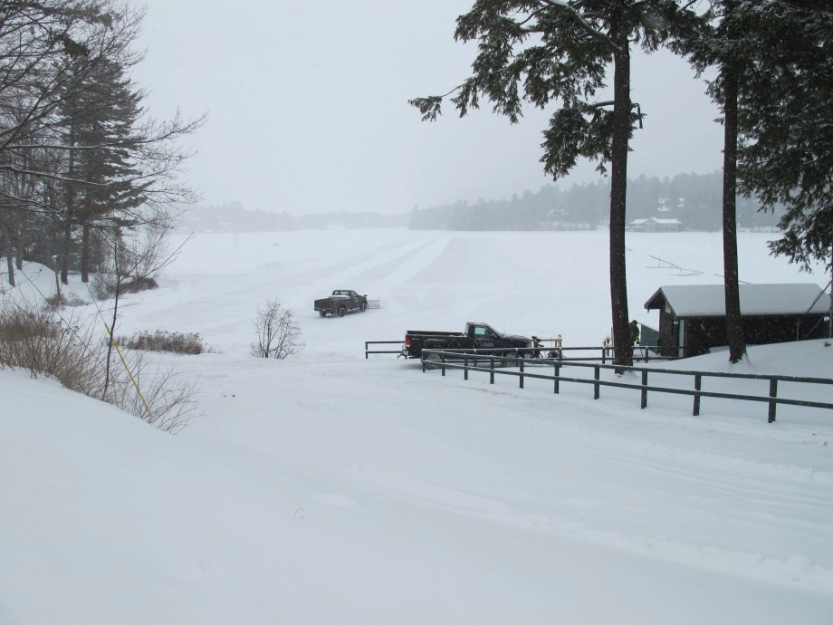 clearing toboggan run