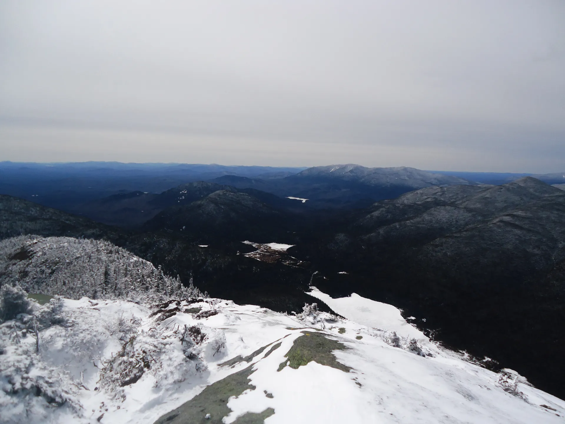 Snowy mountain landscape